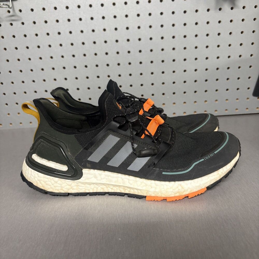 Adidas UltraBoost Cold.RDY Winter EG9798 Mens Sz 9.5 Shoes Black Orange